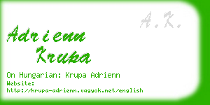 adrienn krupa business card